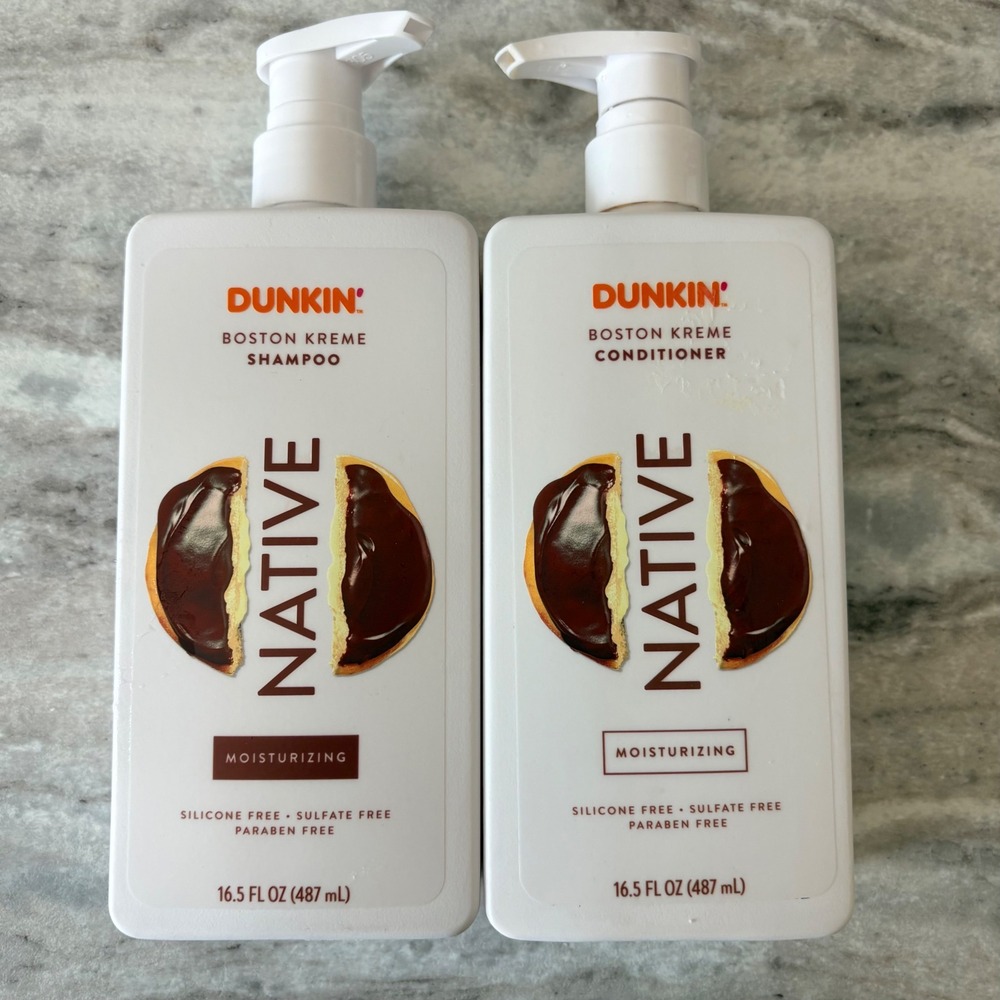 Native Dunkin Boston Kreme Moisturizing Shampoo and Conditioner Set 16.5 oz Each